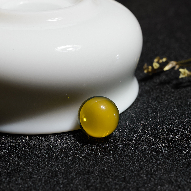 天然蓝珀圆珠-红掌柜