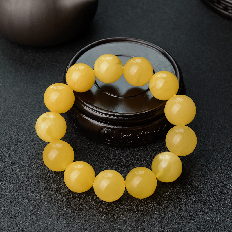 波罗的海鸡油黄蜜蜡手串 - 红掌柜