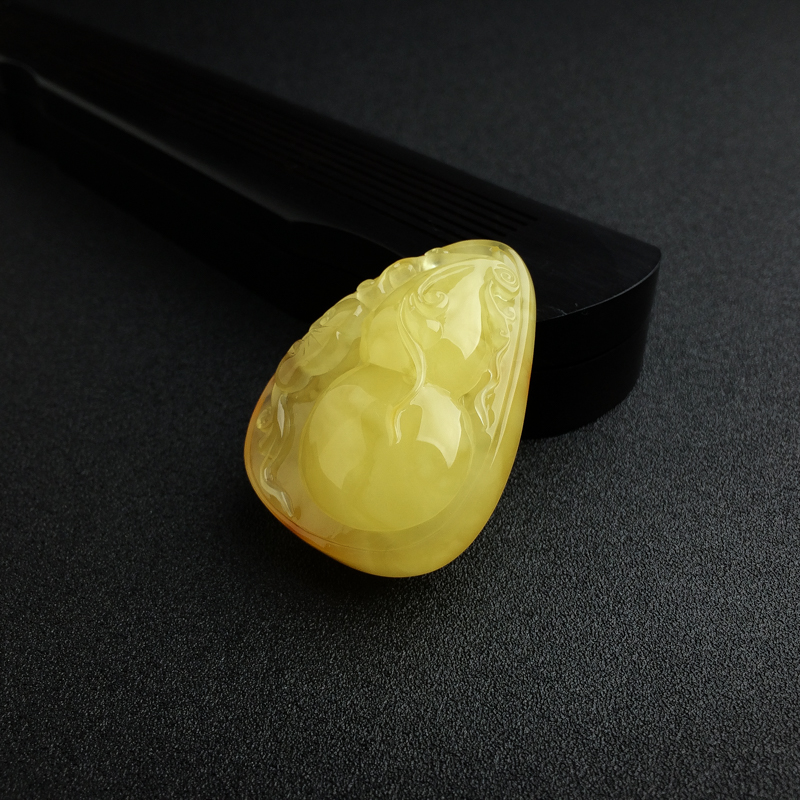 波罗的海鸡油黄蜜蜡葫芦吊坠 - 红掌柜