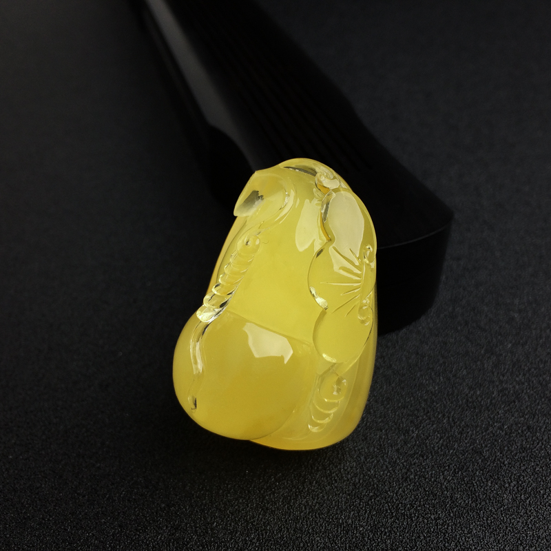 鸡油黄蜜蜡葫芦吊坠 - 红掌柜