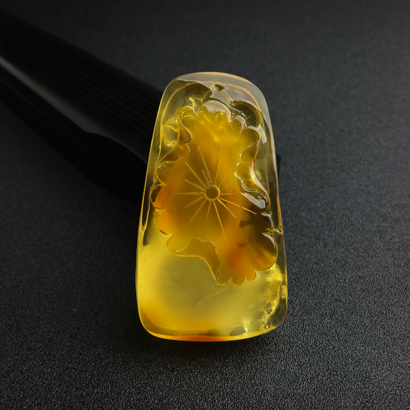鸡油黄蜜蜡葫芦吊坠 - 红掌柜
