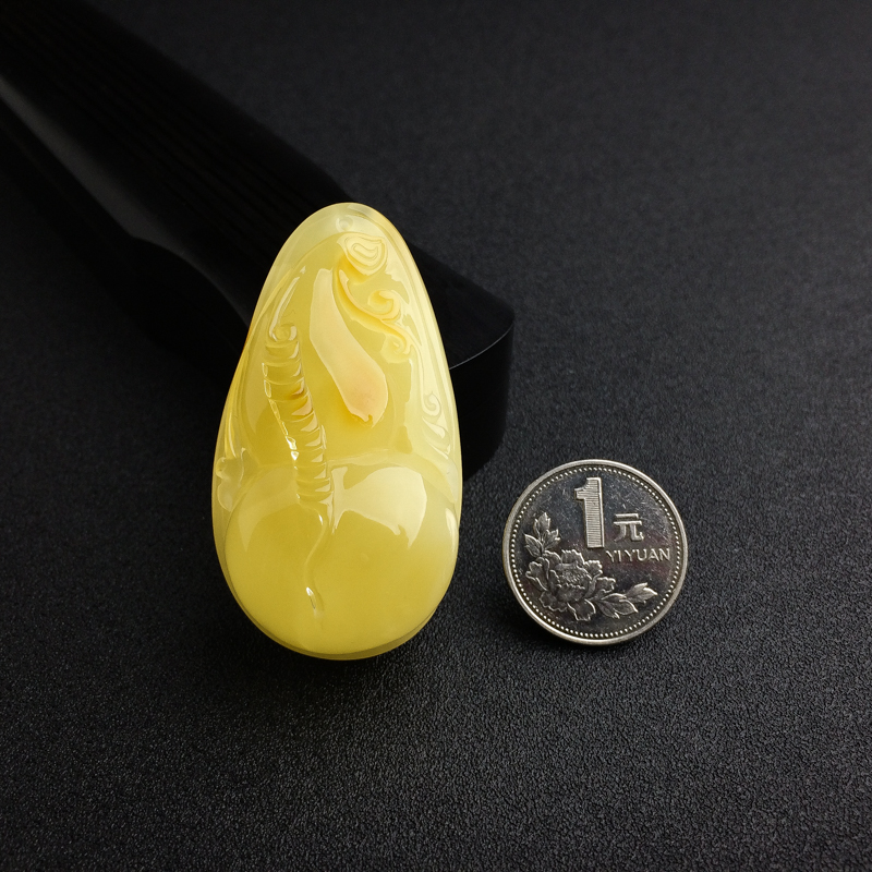 天然鸡油黄蜜蜡葫芦吊坠 - 红掌柜