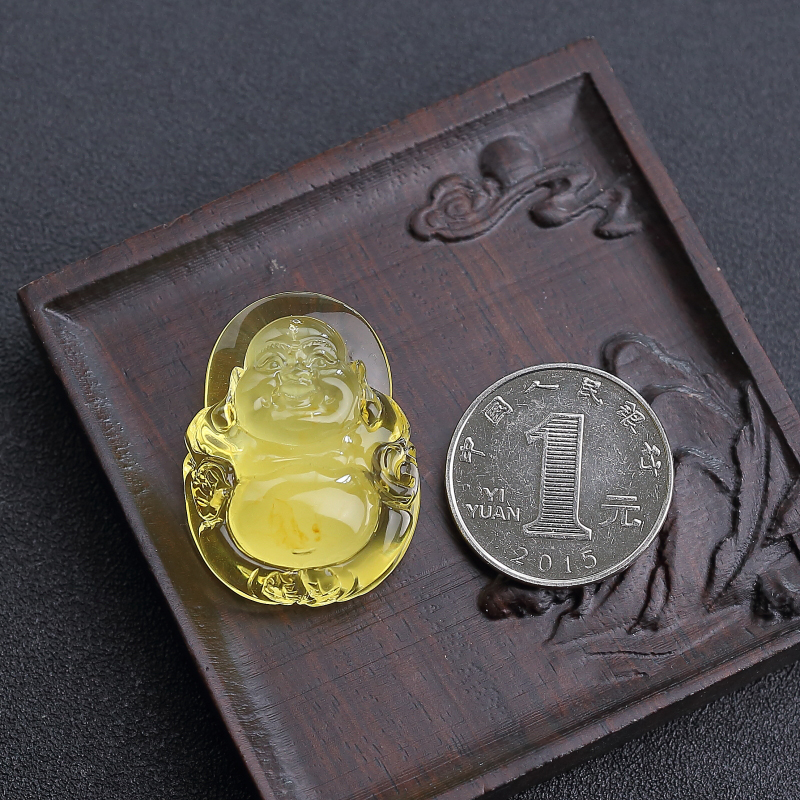 金包蜜弥勒佛吊坠-红掌柜