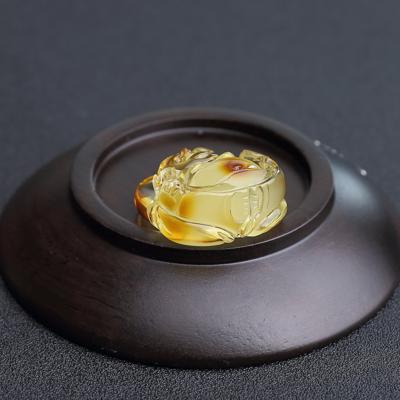 鸡油黄蜜蜡弥勒佛-红掌柜