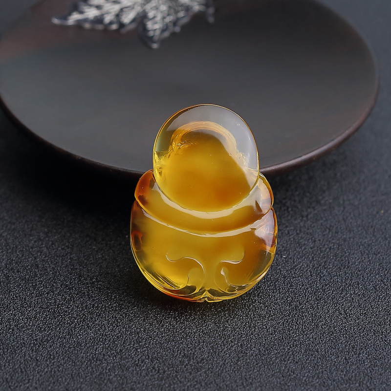 金包蜜鸡油黄蜜蜡弥勒佛-红掌柜