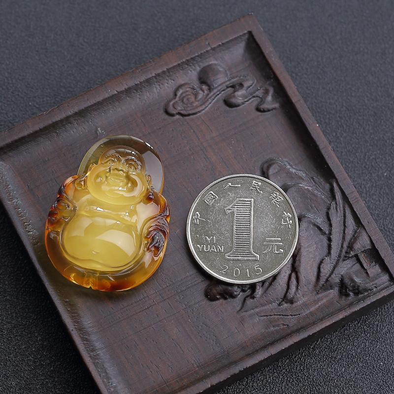 金包蜜弥勒佛吊坠-红掌柜