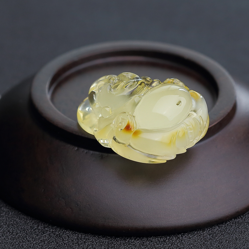 蜜蜡弥勒佛吊坠-红掌柜