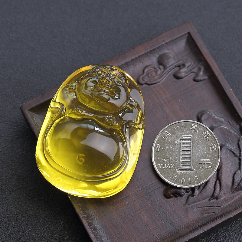 缅甸金珀弥勒佛-红掌柜