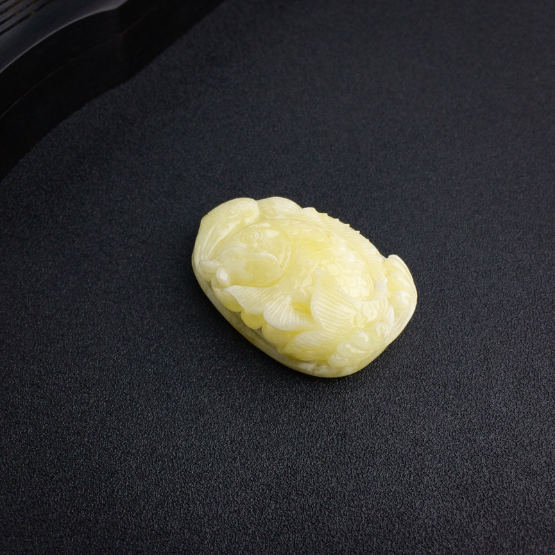 天然蜜蜡连年有余吊坠-红掌柜