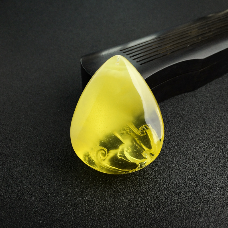 鸡油黄蜜蜡吊坠-红掌柜