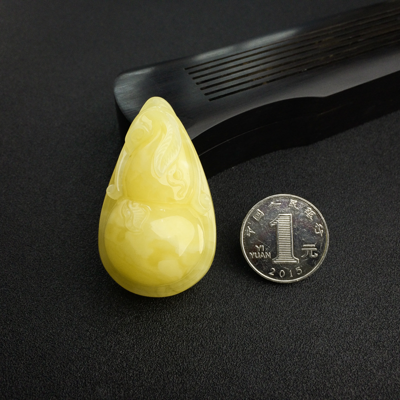 波罗的海鸡油黄蜜蜡葫芦挂件 - 红掌柜