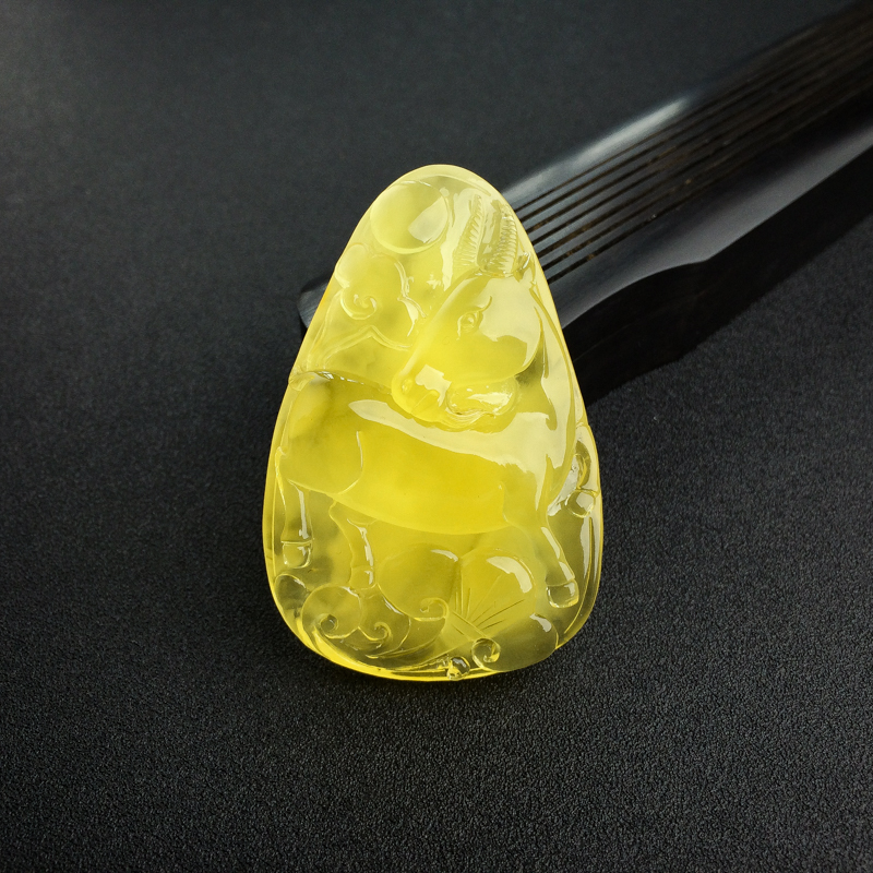 波罗的海天然鸡油黄金绞蜜洋洋得意吊坠 - 红掌柜