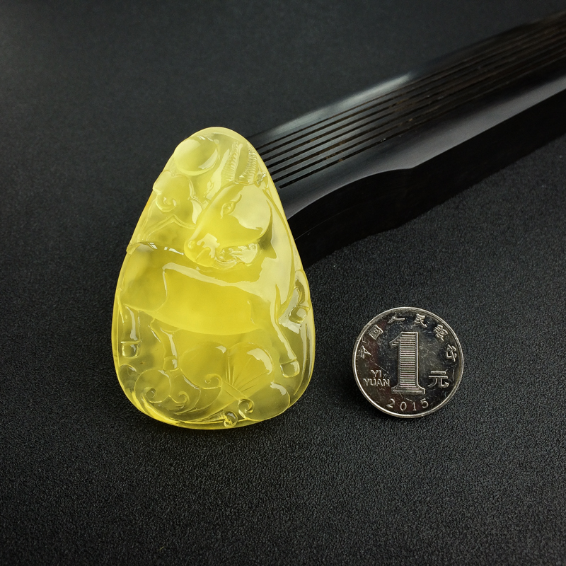 天然金绞蜜洋洋得意吊坠 - 红掌柜