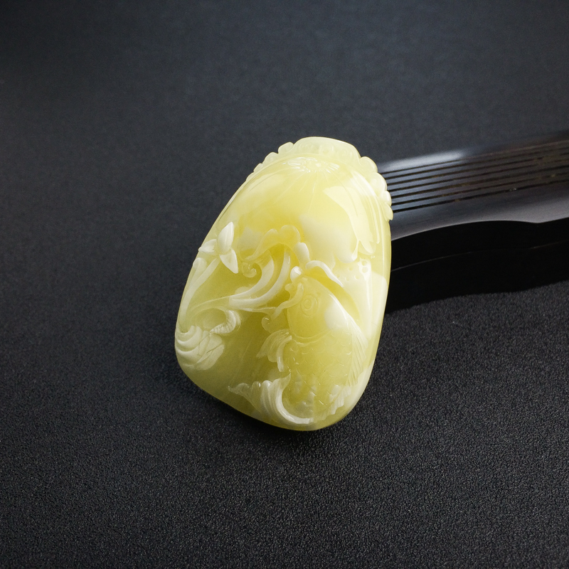 波罗的海浅黄白花蜜连年有余吊坠-红掌柜