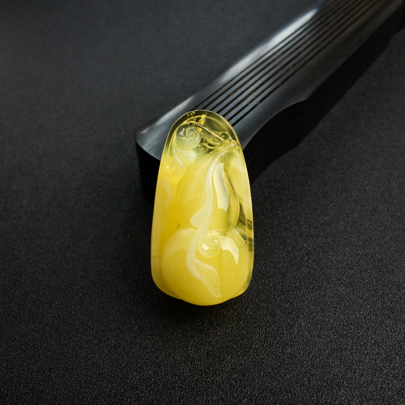 波罗的海天然鸡油黄金绞蜜葫芦吊坠-红掌柜