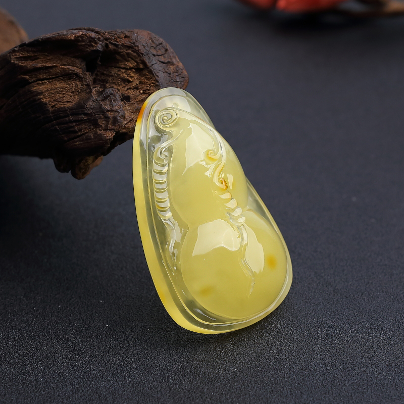 柠檬黄蜜蜡葫芦吊坠 - 红掌柜