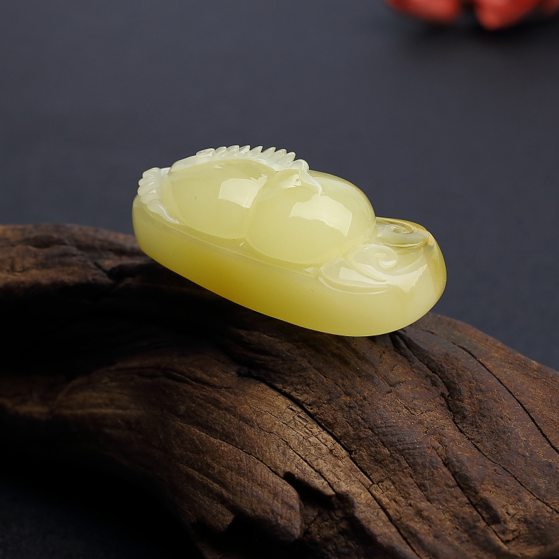 天然柠檬黄蜜蜡葫芦挂件 - 红掌柜