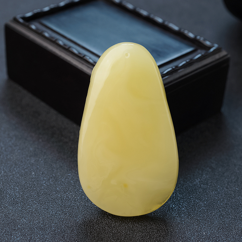 蜜蜡连年有余吊坠 - 红掌柜