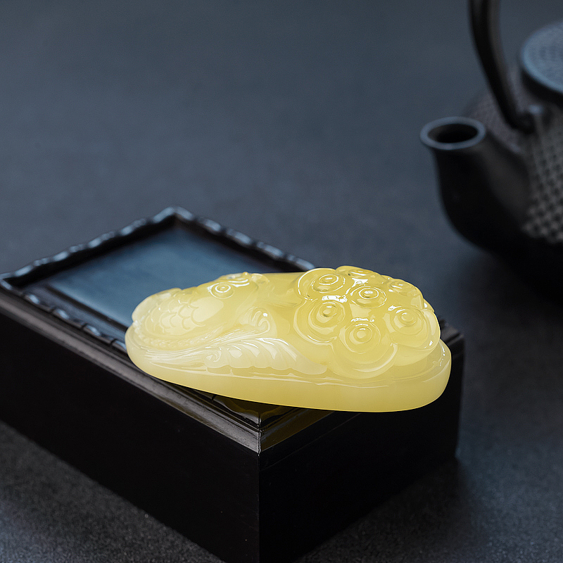 波罗的海蜜蜡连年有余吊坠 - 红掌柜