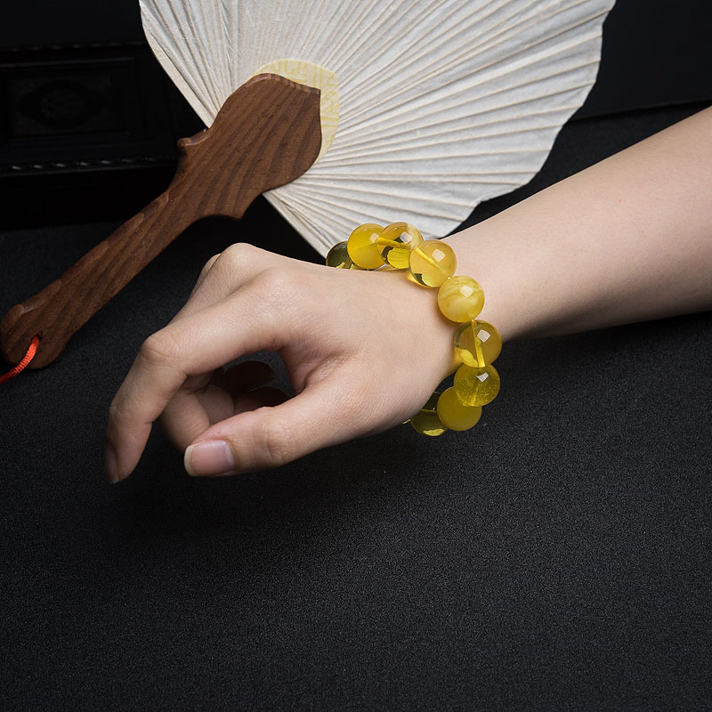 波罗的海金绞蜜手串-红掌柜