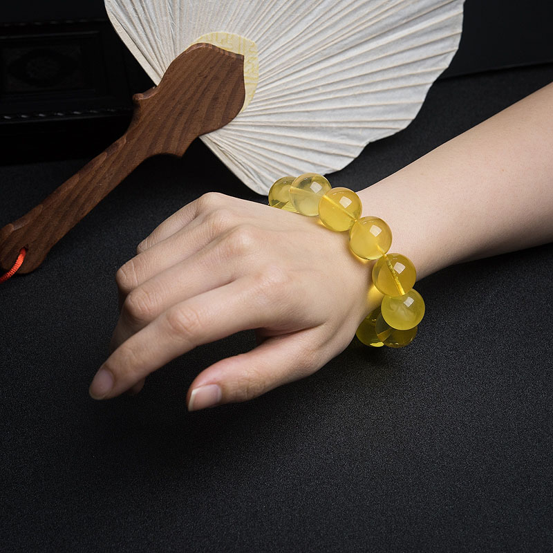 波罗的海金绞蜜手串-红掌柜