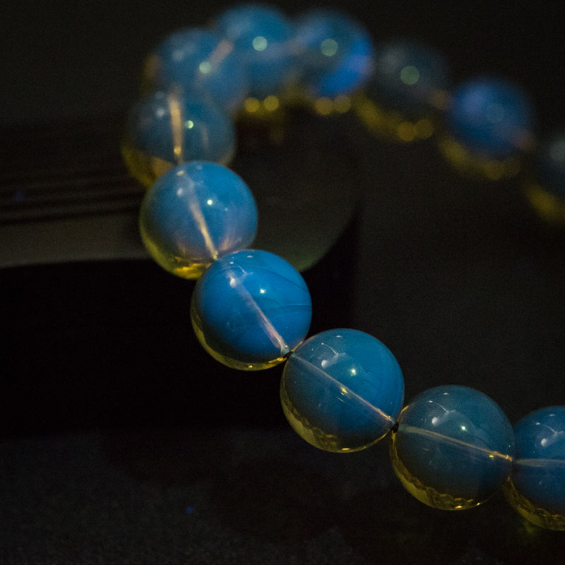 墨西哥蓝珀手串-红掌柜