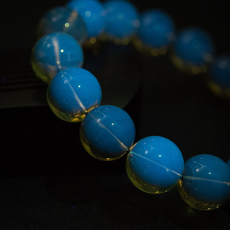 墨西哥蓝珀手串-红掌柜