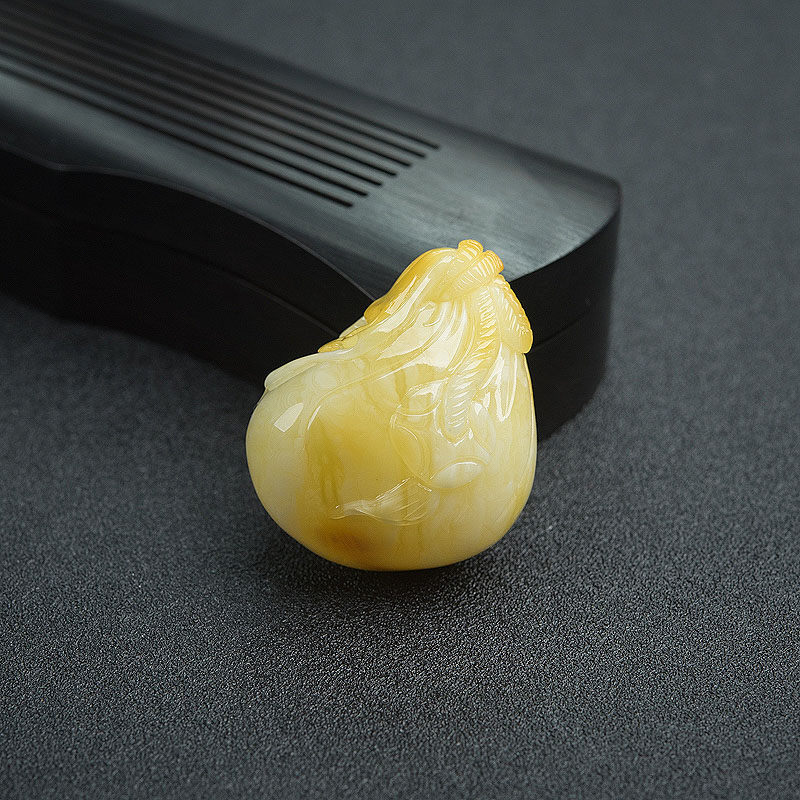 蜜蜡钱袋吊坠-红掌柜