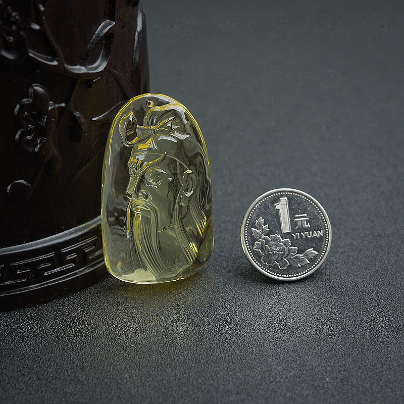 缅甸金珀吊坠-红掌柜