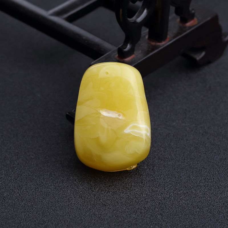 鸡油黄蜜蜡吊坠-红掌柜