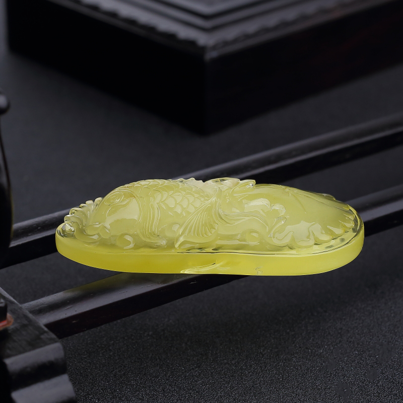 蜜蜡连年有鱼-红掌柜