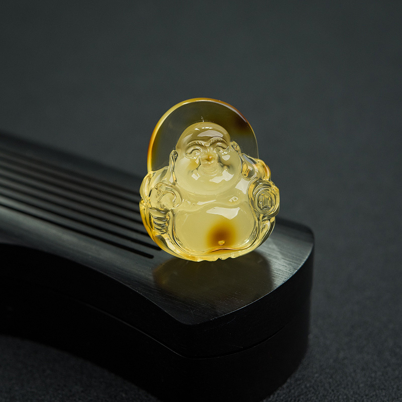 蜜蜡弥勒佛-红掌柜