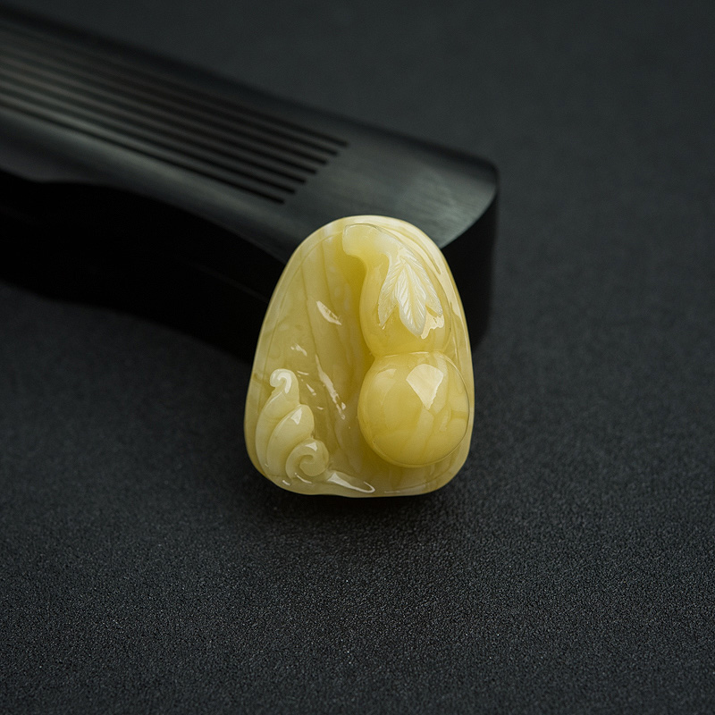 白花蜜蜜蜡葫芦吊坠-红掌柜