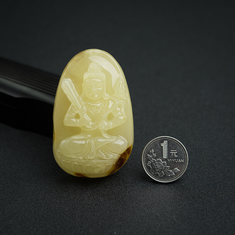 蜜蜡虚空藏菩萨-红掌柜