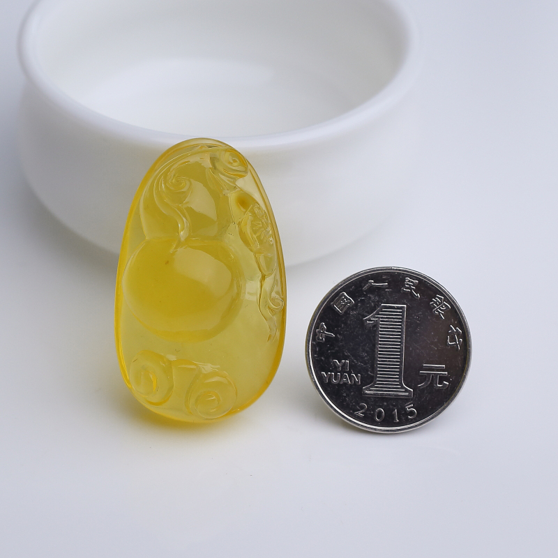 鸡油黄金绞蜜蜜蜡葫芦吊坠-红掌柜