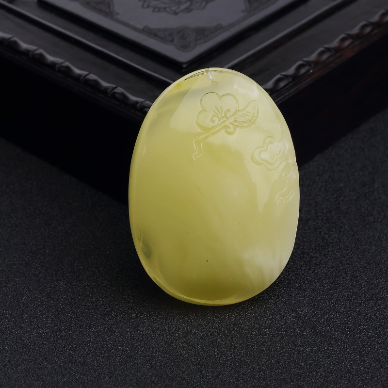 天然柠檬黄蜜蜡葫芦吊坠-红掌柜