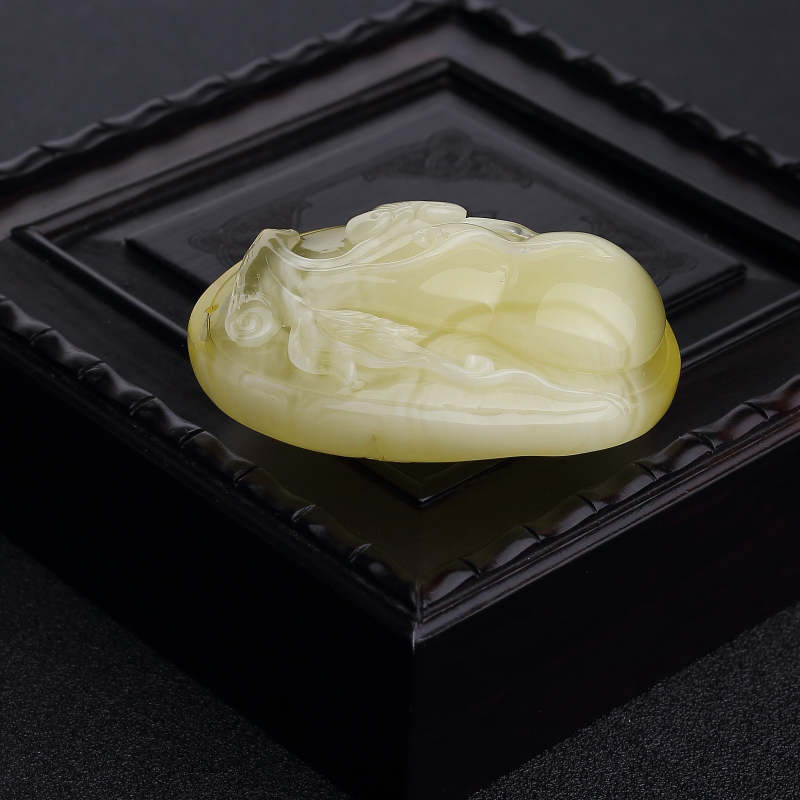 四川柠檬黄蜜蜡葫芦吊坠-红掌柜