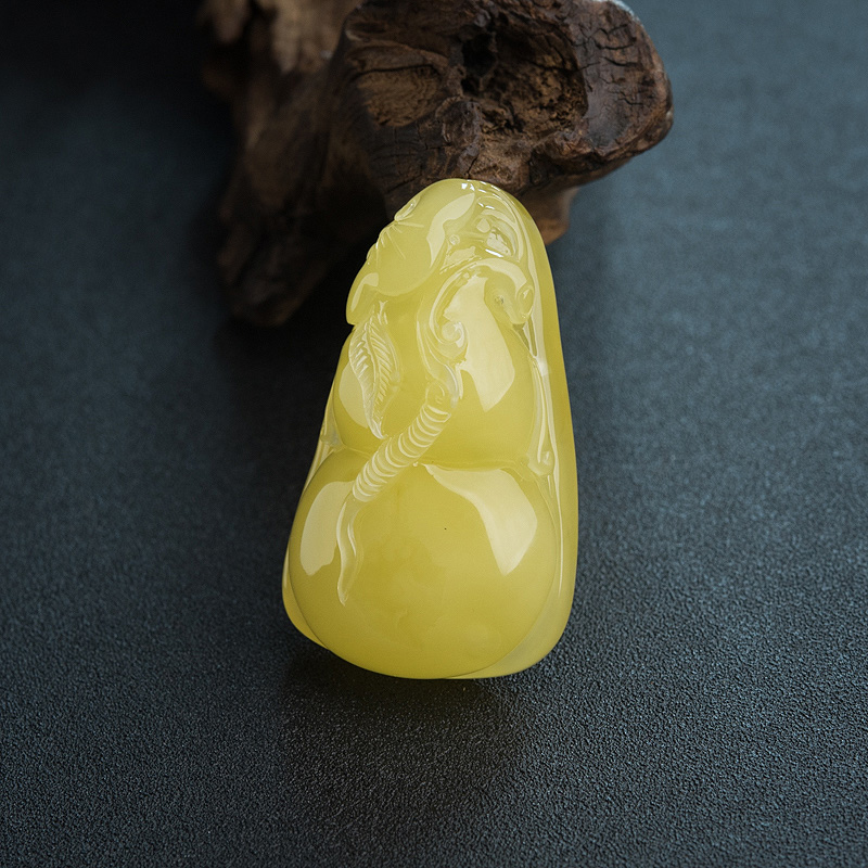 蜜蜡福禄如意吊坠-红掌柜