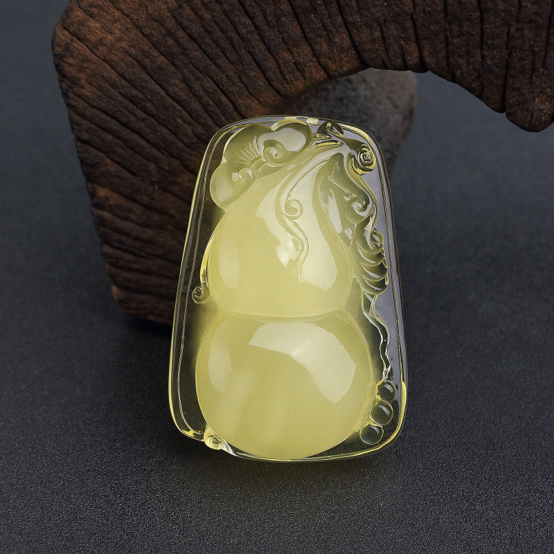 柠檬黄蜜蜡葫芦吊坠-红掌柜