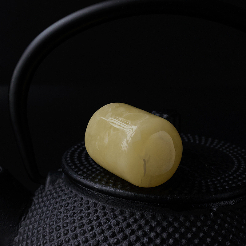 波罗的海天然满蜜蜜蜡桶珠-红掌柜