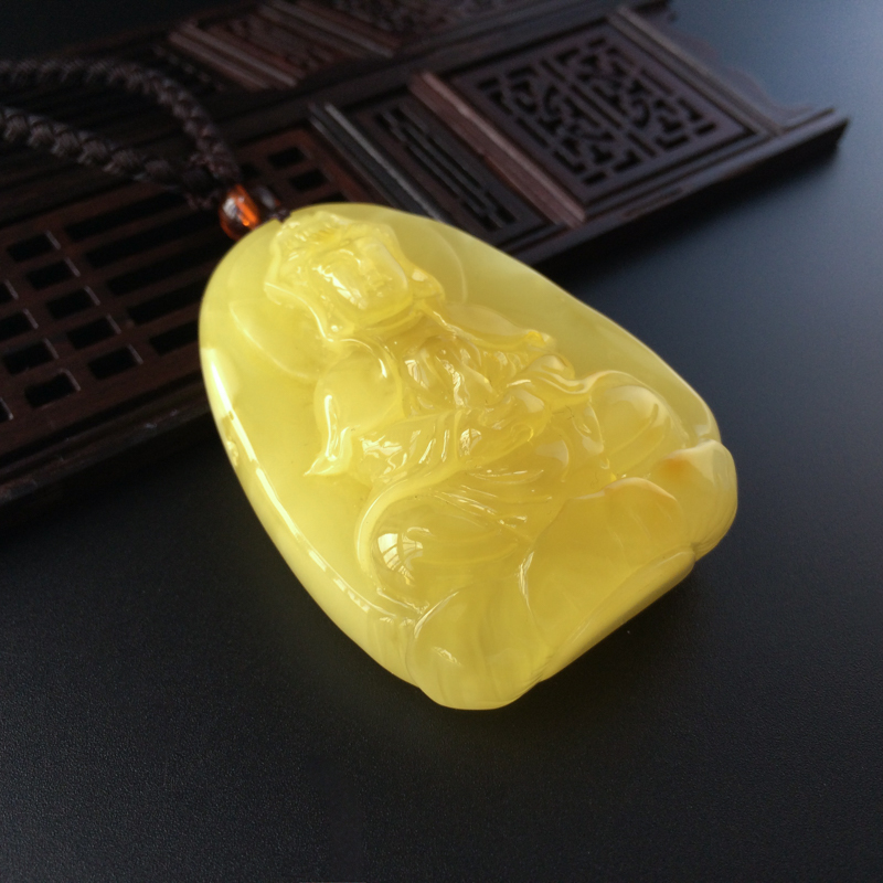 满黄蜜蜡观音-红掌柜