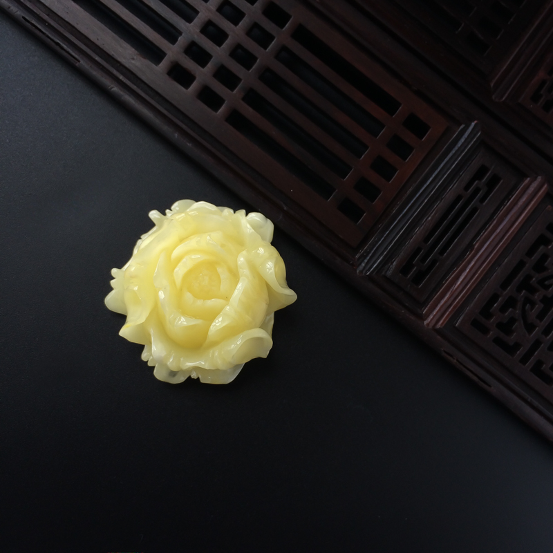 满黄蜜蜡牡丹花-红掌柜