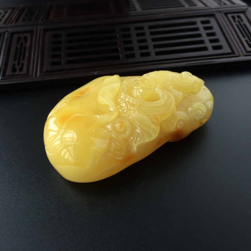 波罗的海天然鸡油黄蜜蜡吊坠 - 红掌柜