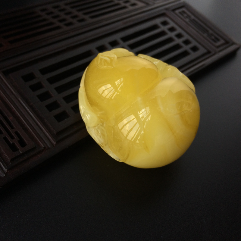 鸡油黄蜜蜡葫芦吊坠 - 红掌柜