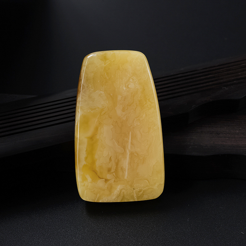 蜜蜡无事牌吊坠 - 红掌柜