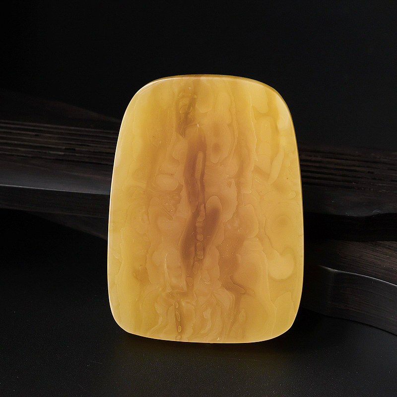 蜜蜡无事牌吊坠 - 红掌柜