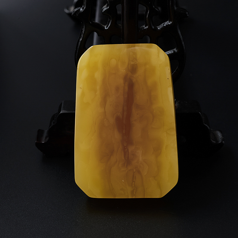 无事牌蜜蜡吊坠 - 红掌柜