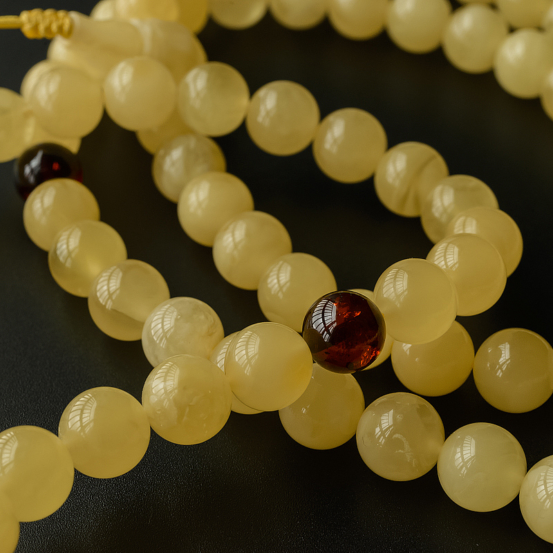 波罗的海满黄蜜蜡佛珠 - 红掌柜