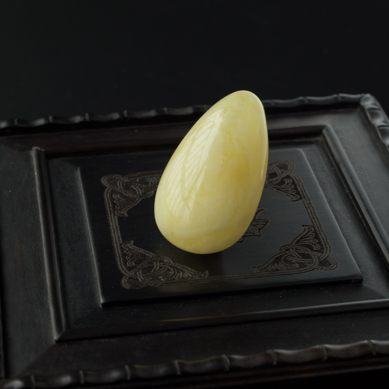 波罗的海白花蜜蜡水滴吊坠-红掌柜