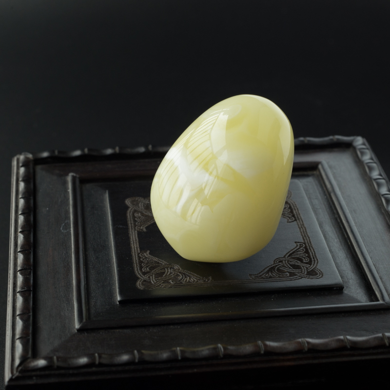 波罗的海白花蜜蜡随形吊坠-红掌柜